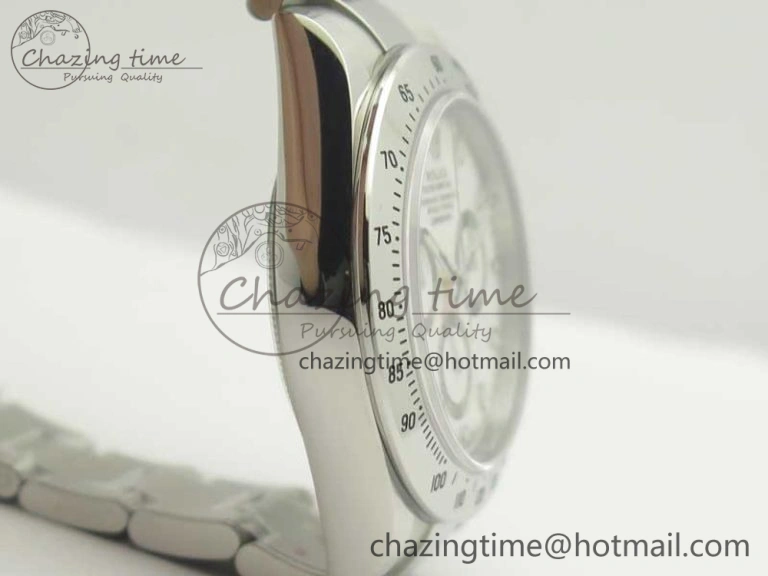 Lightweight Daytona 116520 Noob 1:1 Best Edition 904L SS Case and Bracelet White Dial SA 3397