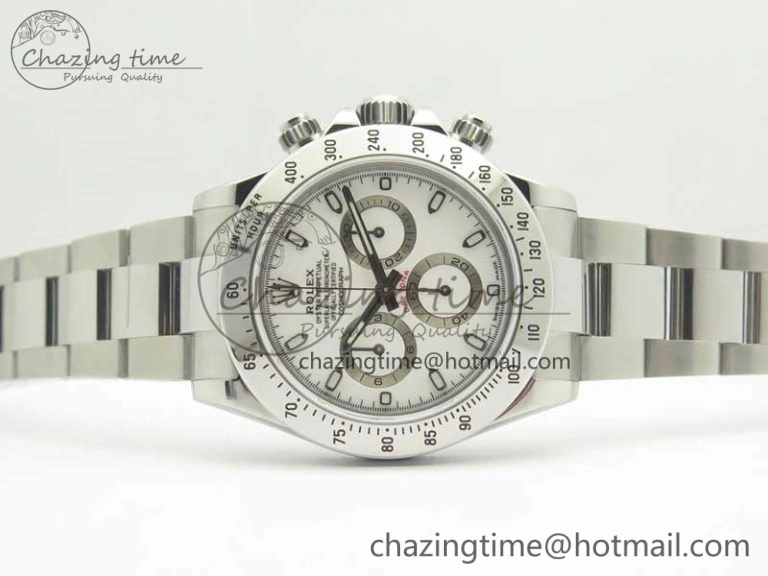 Lightweight Daytona 116520 Noob 1:1 Best Edition 904L SS Case and Bracelet White Dial SA 3397