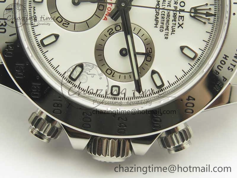Lightweight Daytona 116520 Noob 1:1 Best Edition 904L SS Case and Bracelet White Dial SA 3397
