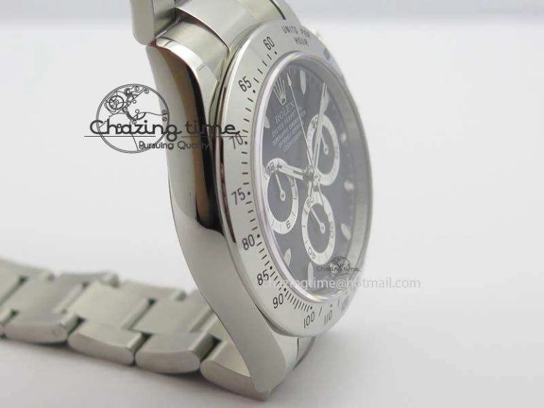 Daytona 116520 Noob Best Edition Black Dial On SS Bracelet A2824 (Same Thickness as Genuine) Original 3827