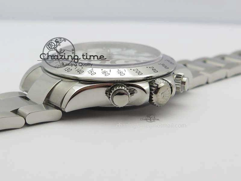 Compact Daytona 116520 Noob Best Edition White Dial On SS Bracelet A2824 (Same Thickness as Genuine) 3828