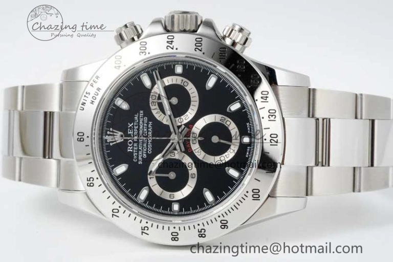 Contemporary Daytona 116520 QF 1:1 Best Edition 904L SS Case and Bracelet Black Dial SA 2272
