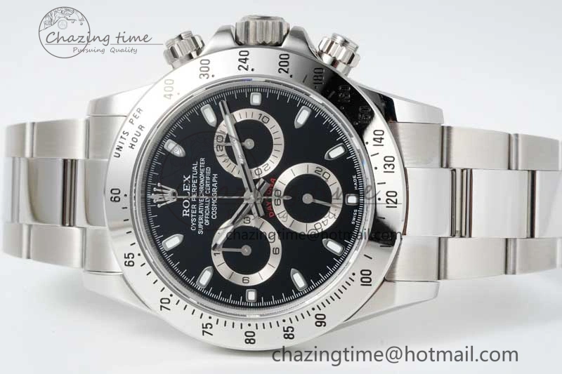 Contemporary Daytona 116520 QF 1:1 Best Edition 904L SS Case and Bracelet Black Dial SA 2272