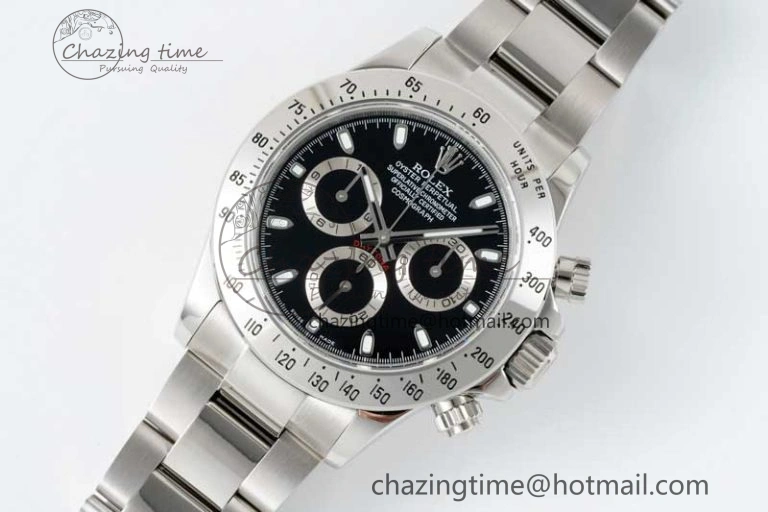 Contemporary Daytona 116520 QF 1:1 Best Edition 904L SS Case and Bracelet Black Dial SA 2272