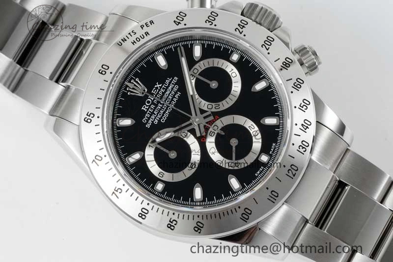 Contemporary Daytona 116520 QF 1:1 Best Edition 904L SS Case and Bracelet Black Dial SA 2272