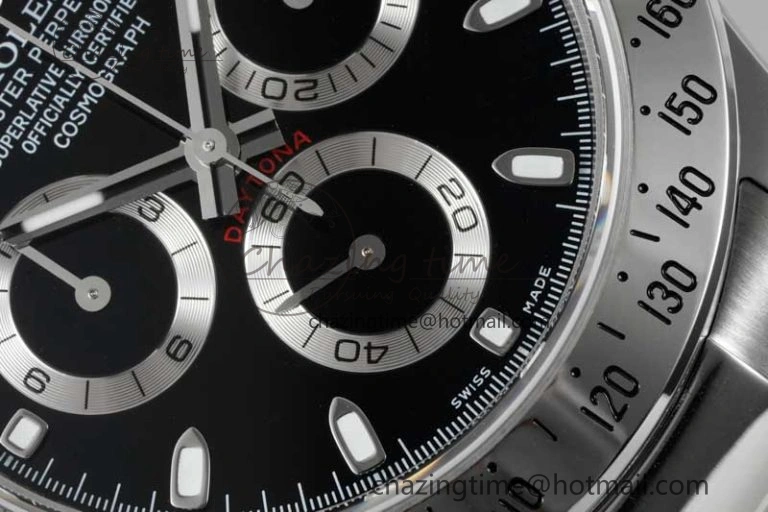 Contemporary Daytona 116520 QF 1:1 Best Edition 904L SS Case and Bracelet Black Dial SA 2272