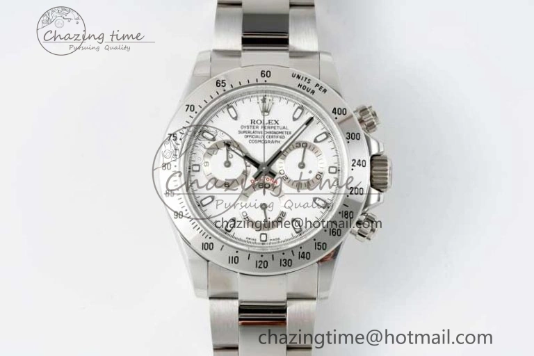 Daytona 116520 QF 1:1 Best Edition 904L SS Case and Bracelet White Dial SA Durable 2271