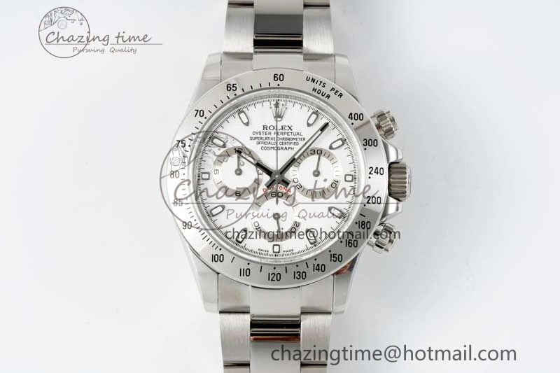 Daytona 116520 QF 1:1 Best Edition 904L SS Case and Bracelet White Dial SA Durable 2271