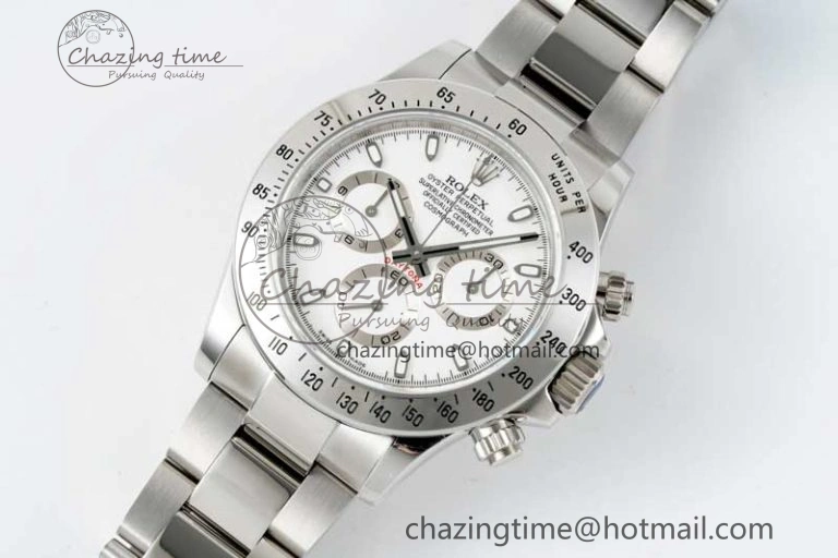 Daytona 116520 QF 1:1 Best Edition 904L SS Case and Bracelet White Dial SA Durable 2271