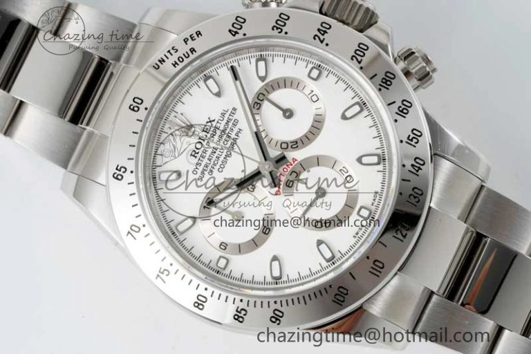 Daytona 116520 QF 1:1 Best Edition 904L SS Case and Bracelet White Dial SA Durable 2271