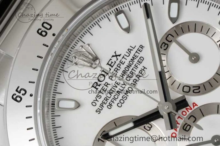 Daytona 116520 QF 1:1 Best Edition 904L SS Case and Bracelet White Dial SA Durable 2271