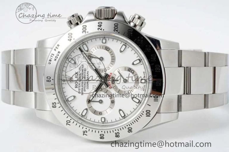 Daytona 116520 QF 1:1 Best Edition 904L SS Case and Bracelet White Dial SA Durable 2271