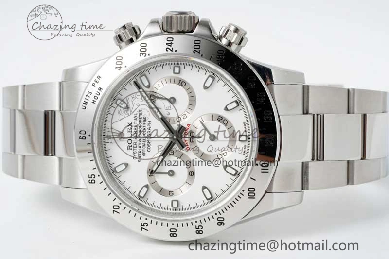 Daytona 116520 QF 1:1 Best Edition 904L SS Case and Bracelet White Dial SA Durable 2271