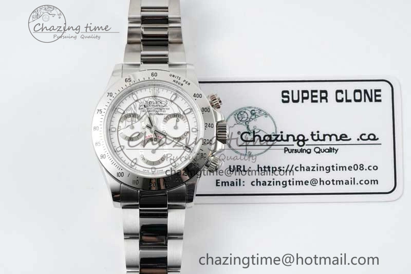 Daytona 116520 QF 1:1 Best Edition 904L SS Case and Bracelet White Dial SA Durable 2271