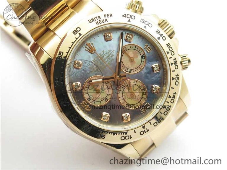Daytona 116520 RG UBF Best Edition Ice Blue MOP Crystal Markers Dial on RG Bracelet A WaterResistant 2941