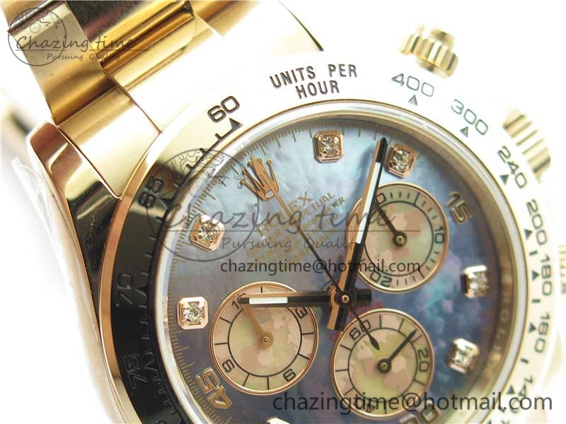 Daytona 116520 RG UBF Best Edition Ice Blue MOP Crystal Markers Dial on RG Bracelet A WaterResistant 2941