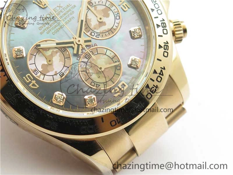 Daytona 116520 RG UBF Best Edition Ice Blue MOP Crystal Markers Dial on RG Bracelet A WaterResistant 2941