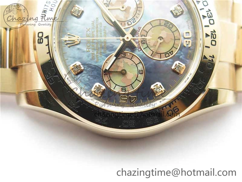 Daytona 116520 RG UBF Best Edition Ice Blue MOP Crystal Markers Dial on RG Bracelet A WaterResistant 2941