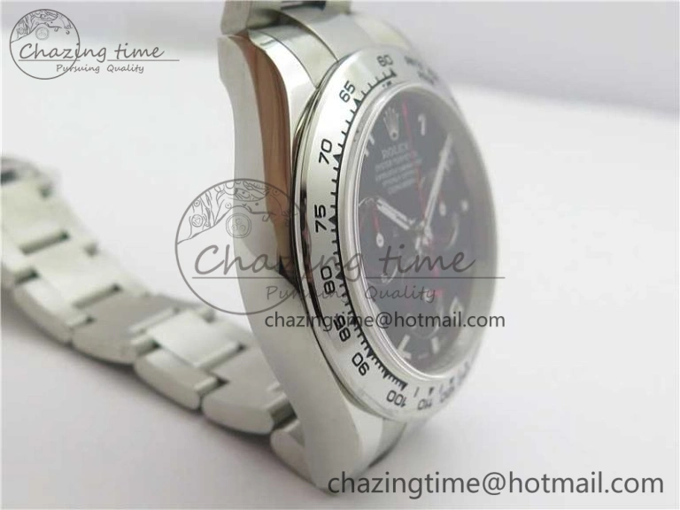 Refined Daytona 116520 SS Noob 1:1 Best Edition Black Dial On SS Bracelet A 2987