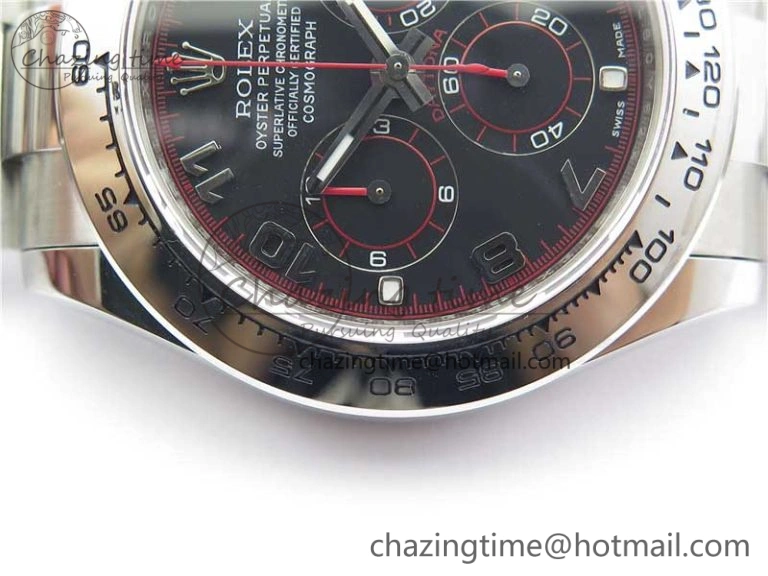 Refined Daytona 116520 SS Noob 1:1 Best Edition Black Dial On SS Bracelet A 2987