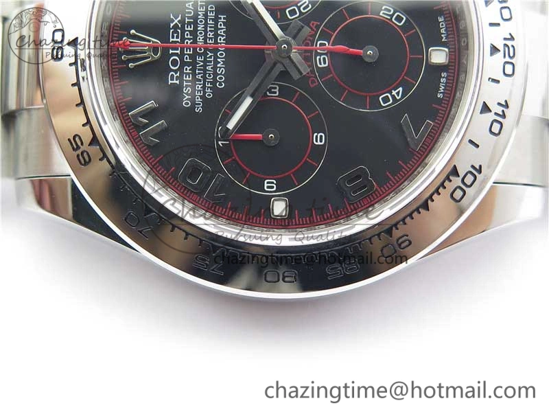 Refined Daytona 116520 SS Noob 1:1 Best Edition Black Dial On SS Bracelet A 2987