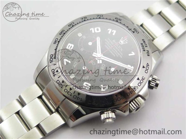 Refined Daytona 116520 SS Noob 1:1 Best Edition Black Dial On SS Bracelet A 2987