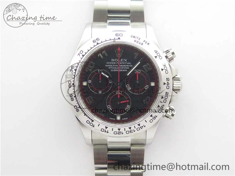Refined Daytona 116520 SS Noob 1:1 Best Edition Black Dial On SS Bracelet A 2987