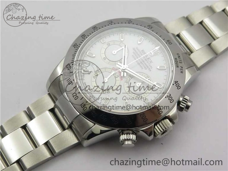 Daytona 116520 SS Noob 1:1 Best Edition White Dial On SS Bracelet A Snug 2986