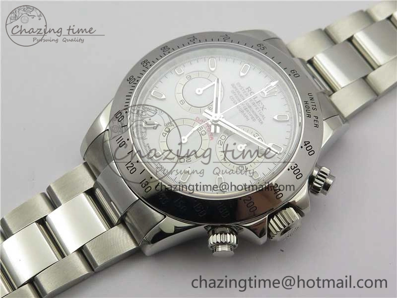 Daytona 116520 SS Noob 1:1 Best Edition White Dial On SS Bracelet A Snug 2986