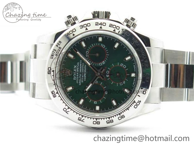 Daytona 116520 SS UBF Best Edition Green Stick Markers Dial on SS Bracelet A MoistureWicking 2949