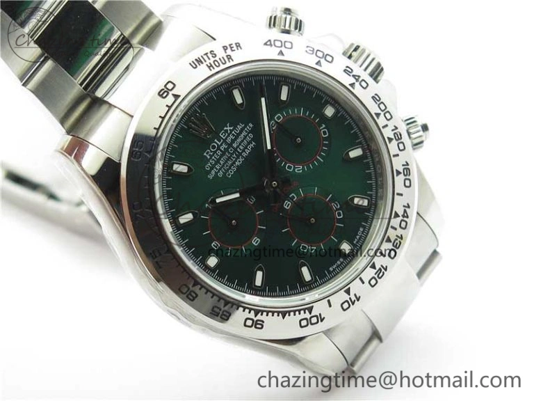 Daytona 116520 SS UBF Best Edition Green Stick Markers Dial on SS Bracelet A MoistureWicking 2949