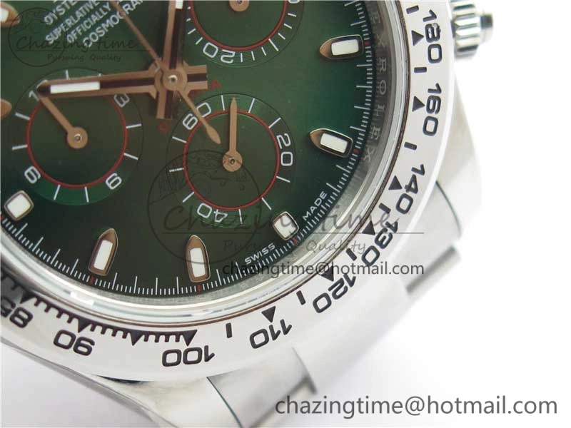 Daytona 116520 SS UBF Best Edition Green Stick Markers Dial on SS Bracelet A MoistureWicking 2949