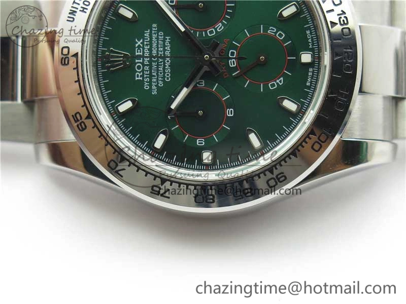 Daytona 116520 SS UBF Best Edition Green Stick Markers Dial on SS Bracelet A MoistureWicking 2949