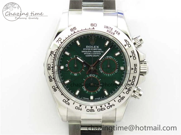 Daytona 116520 SS UBF Best Edition Green Stick Markers Dial on SS Bracelet A MoistureWicking 2949