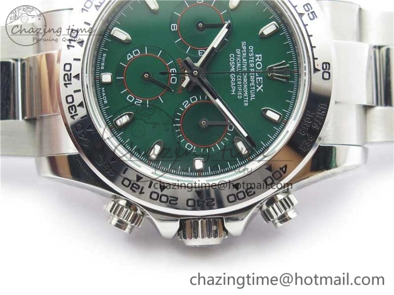 Daytona 116520 SS UBF Best Edition Green Stick Markers Dial on SS Bracelet A MoistureWicking 2949