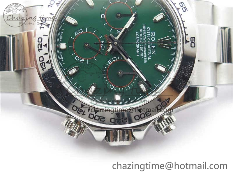 Daytona 116520 SS UBF Best Edition Green Stick Markers Dial on SS Bracelet A MoistureWicking 2949