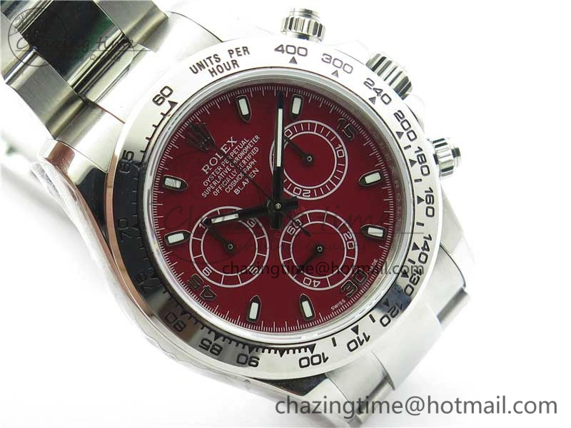 Flexible Daytona 116520 SS UBF Best Edition Red Stick Markers Dial on SS Bracelet A 2951