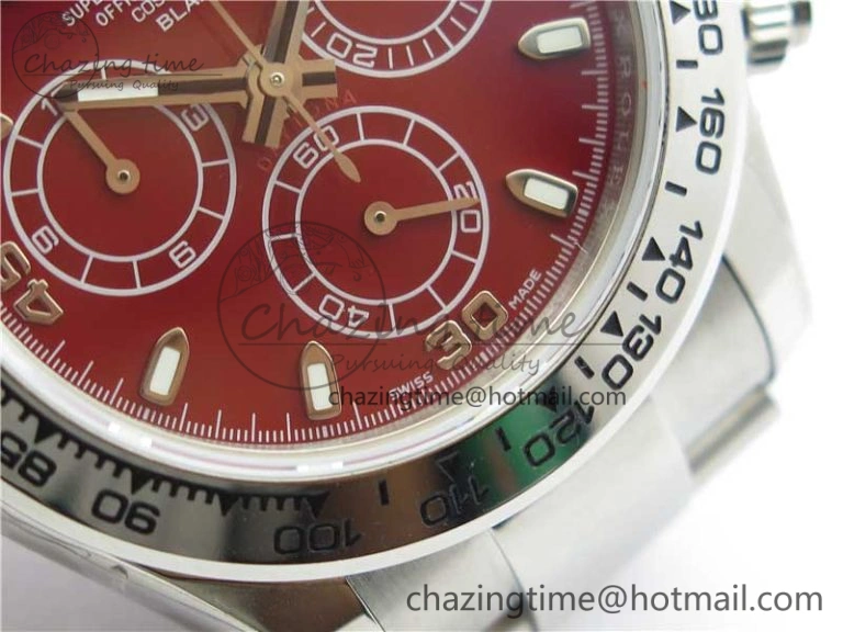 Flexible Daytona 116520 SS UBF Best Edition Red Stick Markers Dial on SS Bracelet A 2951