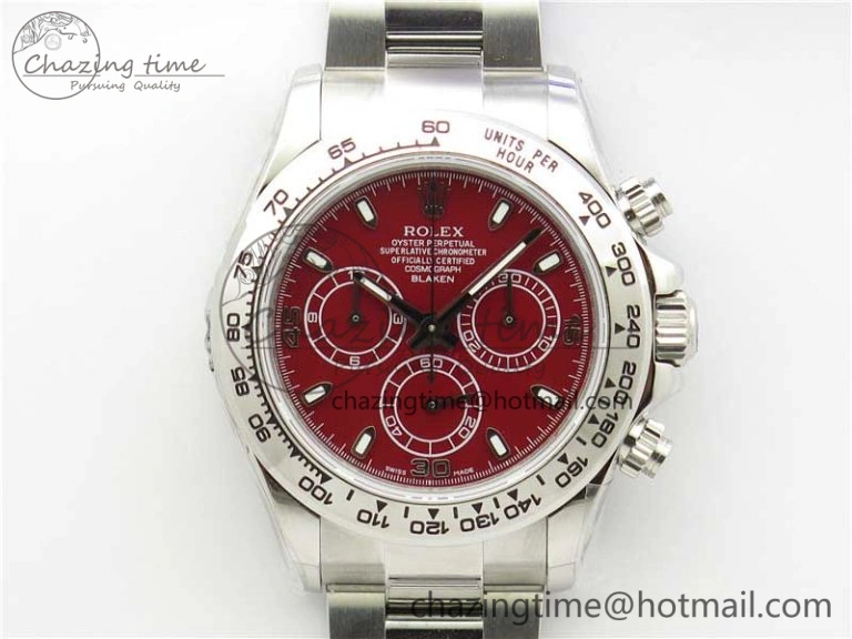 Flexible Daytona 116520 SS UBF Best Edition Red Stick Markers Dial on SS Bracelet A 2951