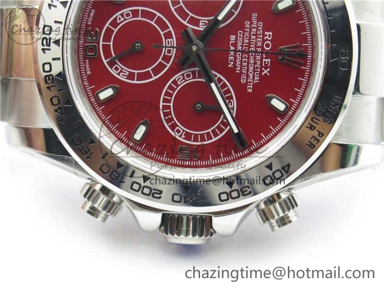 Flexible Daytona 116520 SS UBF Best Edition Red Stick Markers Dial on SS Bracelet A 2951