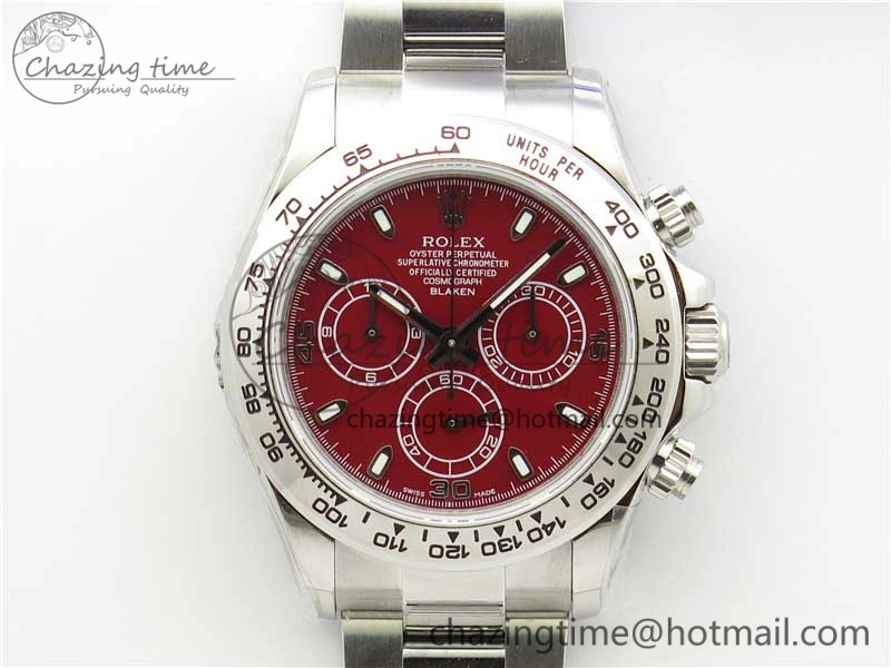 Flexible Daytona 116520 SS UBF Best Edition Red Stick Markers Dial on SS Bracelet A 2951