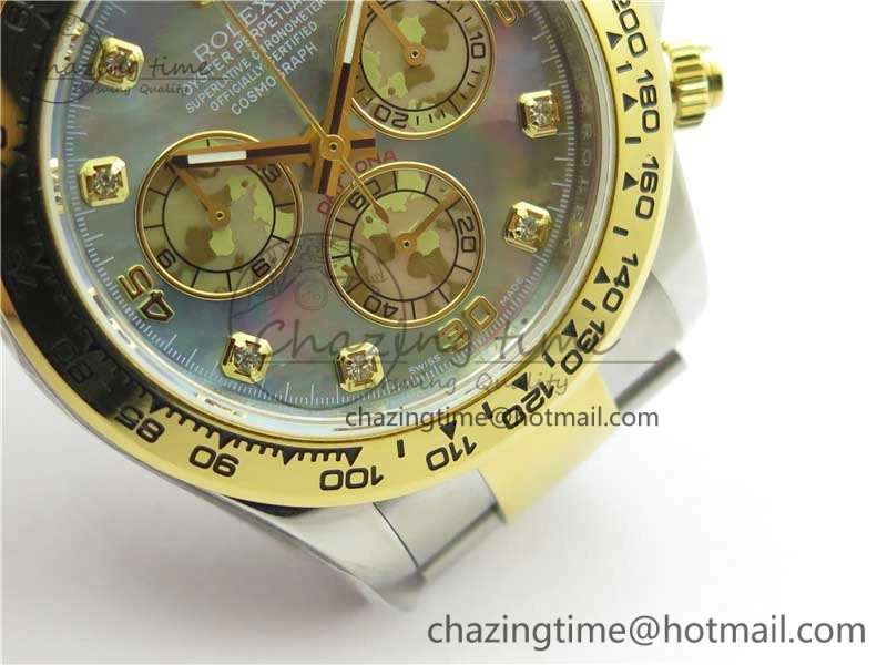 Daytona 116520 SS YG UBF Best Edition Ice Blue MOP Crystal Markers Dial on SS YG Bracelet A Tailored 2936