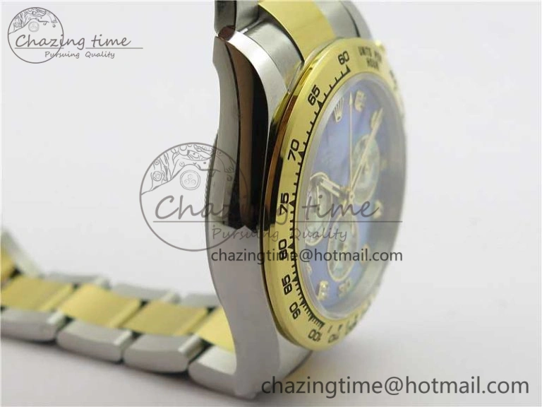 Daytona 116520 SS YG UBF Best Edition Ice Blue MOP Crystal Markers Dial on SS YG Bracelet A Tailored 2936