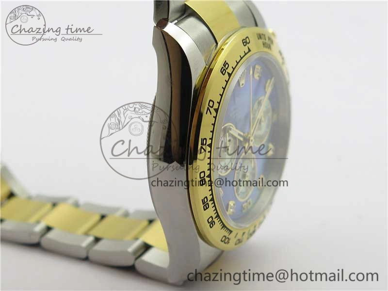 Daytona 116520 SS YG UBF Best Edition Ice Blue MOP Crystal Markers Dial on SS YG Bracelet A Tailored 2936