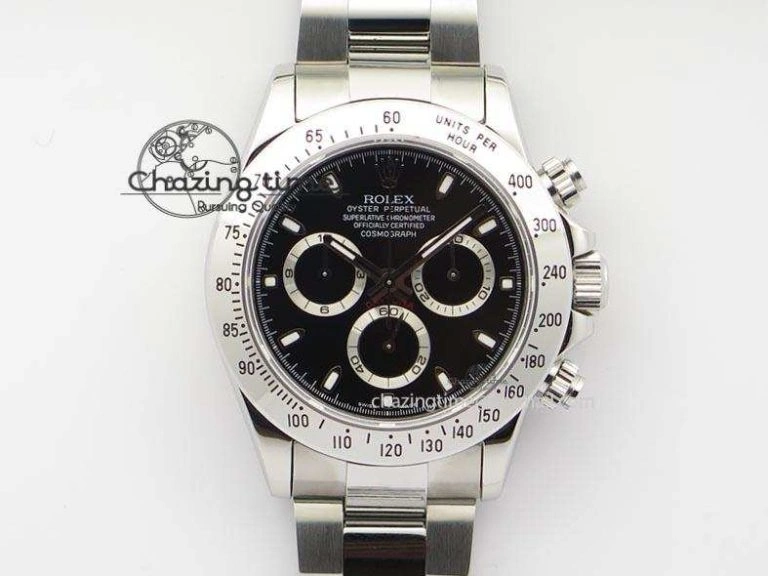Affordable Daytona 116520 V2 BP Best Edition Black Dial On SS Bracelet A 3945