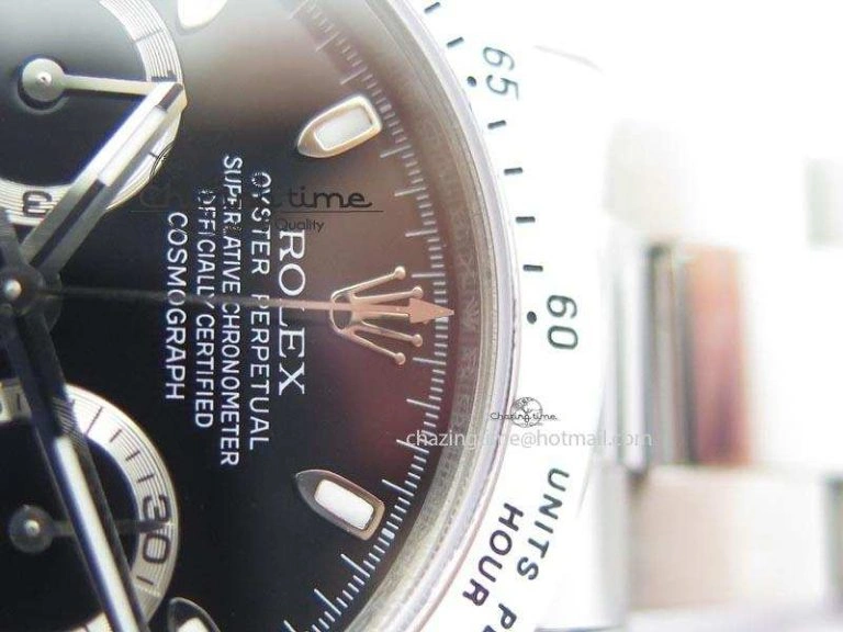 Affordable Daytona 116520 V2 BP Best Edition Black Dial On SS Bracelet A 3945