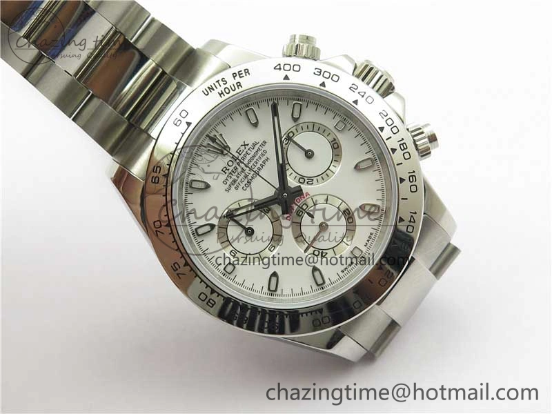 Daytona 116520 VRF 1:1 Best Edition White Dial on SS Bracelet A Vibrant 2661