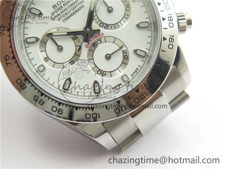 Daytona 116520 VRF 1:1 Best Edition White Dial on SS Bracelet A Vibrant 2661