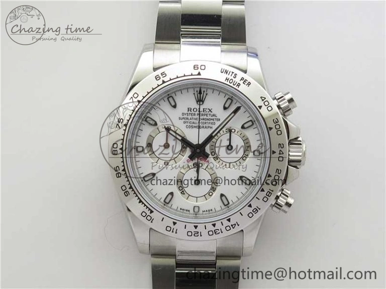 Daytona 116520 VRF 1:1 Best Edition White Dial on SS Bracelet A Vibrant 2661
