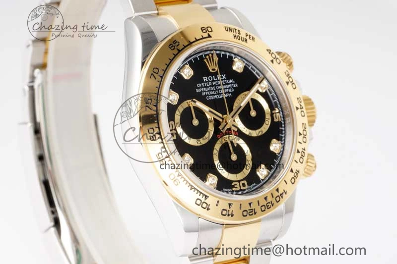 Daytona 116523 BTF 1:1 Best Edition 904L SS Case and Bracelet Black Diamonds Dial SA EyeCatching 2339